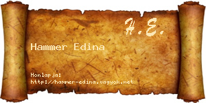 Hammer Edina névjegykártya